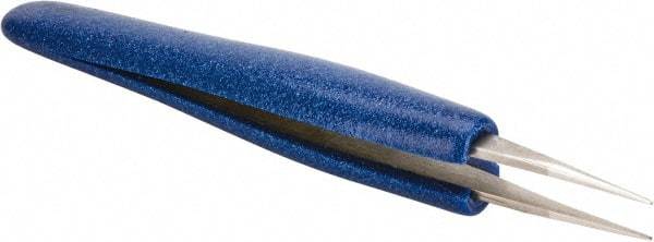 Aven - 4-3/4" OAL OO-SA Ergonomic Cushion Grip Tweezers - Straight, Strong, Regular Tips - Americas Tooling