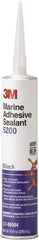 3M - 12.8 oz Cartridge Black Polyurethane Marine Adhesive Sealant - 190°F Max Operating Temp, 48 hr Tack Free Dry Time - Americas Tooling