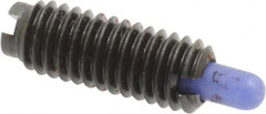 Jergens - M6 x 1.0, 16mm Thread Length, 4mm Plunger Projection, Steel Threaded Spring Plunger - 3.02mm Max Plunger Diam, 16mm Plunger Length, 0.23 Kg Init End Force, 2.72 Kg Final End Force - Americas Tooling