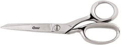 Clauss - 5" LOC, 8" OAL Bent Trimmers - Steel Offset Handle, For Paper, Fabric - Americas Tooling