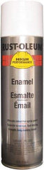 Rust-Oleum - White, Semi Gloss, Rust Proof Enamel Spray Paint - 14 Sq Ft per Can, 15 oz Container, Use on Metal - Americas Tooling