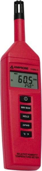 Amprobe - -4 to 140°F, 0 to 100% Humidity Range, Temp, Humidity and Dew Pont Recorder - 3% Relative Humidity Accuracy, 0.1% RH, 0.1° F/C Resolution - Americas Tooling