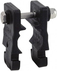 ZSI - 3/8" Pipe, Cushion Clamp - Black, 200 Lb Capacity, Glass Filled Nylon 6 - Americas Tooling