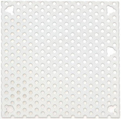 Cooper B-Line - 4-1/4" OAW x 4-1/4" OAH Powder Coat Finish Electrical Enclosure Perforated Panel - 6" x 6" Box, 16 Gauge Steel, Use with 664-1 - Americas Tooling