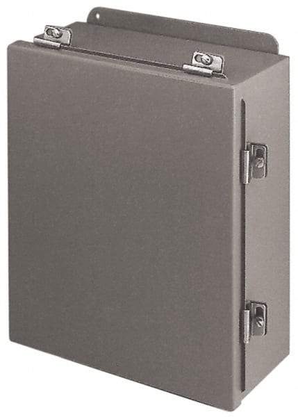 Cooper B-Line - Steel Standard Enclosure Hinge Flat Cover - NEMA 4, 12, 13, 12" Wide x 12" High x 6" Deep, Rainproof & Watertight - Americas Tooling