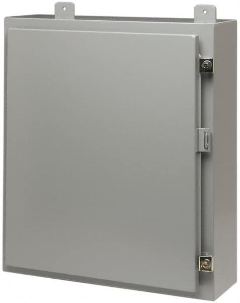 Cooper B-Line - Steel Standard Enclosure Hinge Flat Cover - NEMA 12, 13, 36" Wide x 36" High x 12" Deep - Americas Tooling