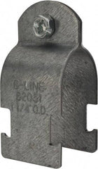 Cooper B-Line - 1-1/4" Pipe, 14 Gauge, Grade ASTM A1011," Pipe or Conduit Clamp - Zinc Plated, 600 Lb Capacity, All Conduit - Americas Tooling