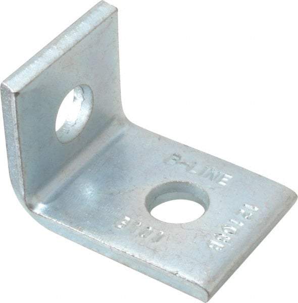 Cooper B-Line - Zinc Plated Carbon Steel 90° Strut Fitting - 1/2" Bolt, 2 Holes, Used with Cooper B Line Channel & Strut (All Sizes Except B62 & B72) - Americas Tooling