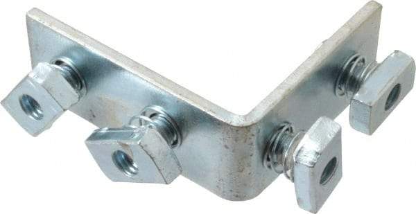 Cooper B-Line - Zinc Plated Carbon Steel 90° Preassembled Strut Fitting - 1/2" Bolt, 4 Holes, Used with Cooper B Line Channel & Strut (All Sizes Except B62 & B72) - Americas Tooling