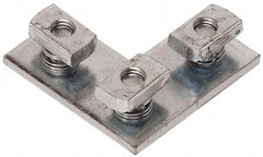 Cooper B-Line - Zinc Plated Carbon Steel Preassembled Flat Corner Strut Fitting - 1/2" Bolt, 3 Holes, Used with Cooper B Line Channel & Strut (All Sizes Except B62 & B72) - Americas Tooling