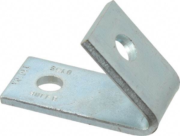 Cooper B-Line - Zinc Plated Carbon Steel 45° Closed Angle Strut Fitting - 1/2" Bolt, 2 Holes, Used with Cooper B Line Channel & Strut (All Sizes Except B62 & B72) - Americas Tooling