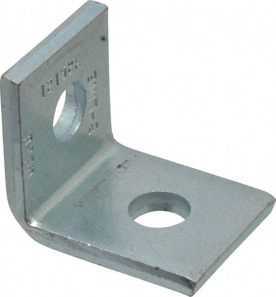 Cooper B-Line - Zinc Plated Carbon Steel 90° Corner Strut Fitting - 1/2" Bolt, 2 Holes, Used with Cooper B Line Channel & Strut (All Sizes Except B62 & B72) - Americas Tooling