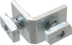 Cooper B-Line - Zinc Plated Carbon Steel 90° Preassembled Corner Strut Fitting - 1/2" Bolt, 2 Holes, Used with Cooper B Line Channel & Strut (All Sizes Except B62 & B72) - Americas Tooling