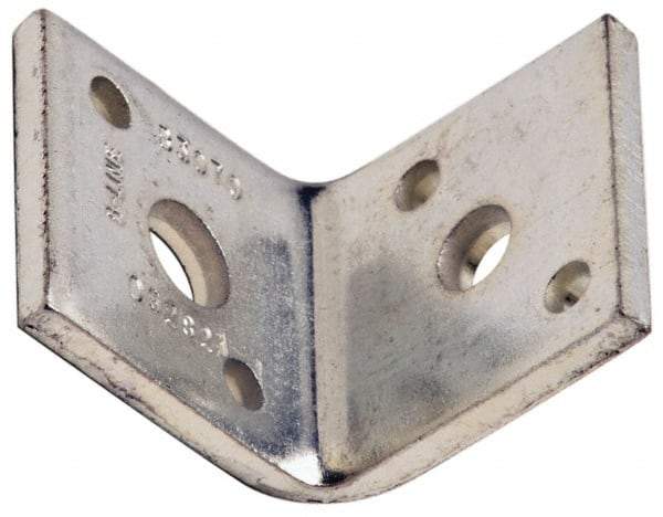 Cooper B-Line - 1/2 or 3/8" Rod, Zinc Plated Carbon Steel Reversible Angle Clip Reversible Angle Strut Clip - 500 Lb Capacity, 2 Holes, Used with Rod To Beam Or Wall Bracket - Americas Tooling