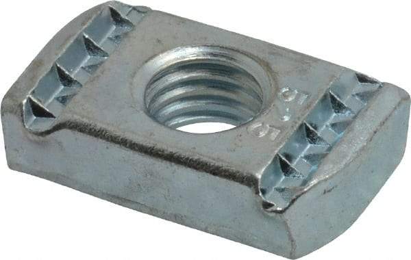 Cooper B-Line - 1/2" Rod, Zinc Plated Carbon Steel Spring Channel Strut Nut with O Spring - 2000 Lb Capacity, 1/2" Bolt, 1 Hole, Used with Cooper B Line B42, B52, B54 & B56 Channel & Strut - Americas Tooling