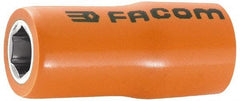 Facom - 1/4" Drive, Standard Hand Socket - 6 Points, 7/8" OAL, Alloy Steel - Americas Tooling