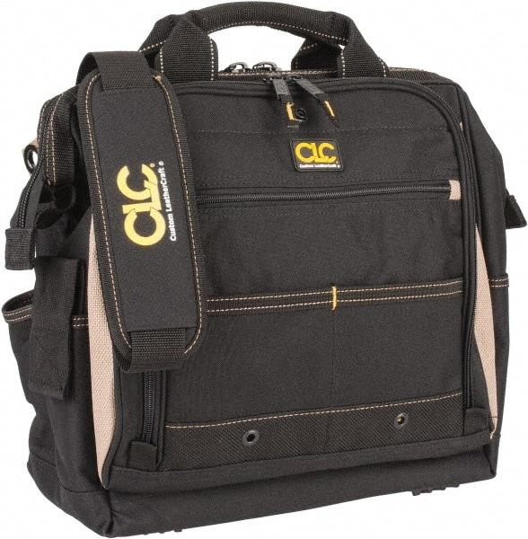 CLC - 33 Pocket Tan & Black Polyester Tool Bag - 13" Wide x 7" Deep x 13" High - Americas Tooling