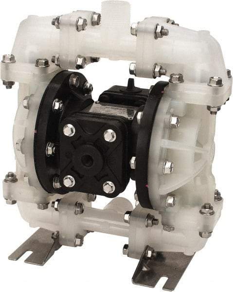 SandPIPER - 1/2" NPT, Nonmetallic, Air Operated Diaphragm Pump - Buna-N Diaphragm, Polypropylene Housing - Americas Tooling