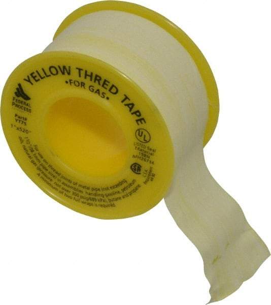 Federal Process - 1" Wide x 520" Long Gas Pipe Repair Tape - 3.8 mil Thick, -450 to 550°F, Yellow - Americas Tooling