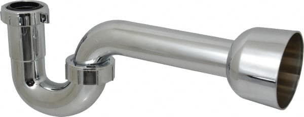 Federal Process - 1-1/2 Outside Diameter, P Trap with Wall Pipe - Chrome Coated, PVC - Americas Tooling