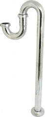 Federal Process - 1-1/4 Outside Diameter, 17 Gauge, S Trap with Floor Pipe - Chrome Coated, Brass - Americas Tooling