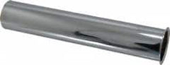 Federal Process - 1-1/2 Inside Diameter, 8 Inch Long, Single Flange, Sink Tailpiece - Chrome Coated, Brass, 22 Gauge - Americas Tooling