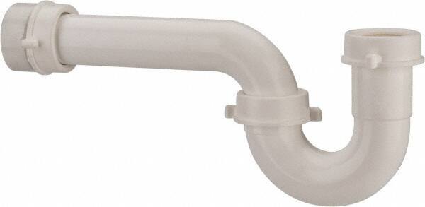 Federal Process - 1-1/2 Outside Diameter, P Trap with Marvel Adapter - White, PVC - Americas Tooling