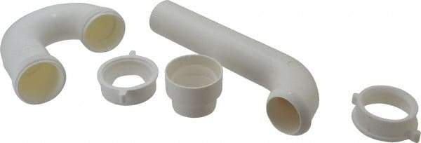 Federal Process - 1-1/2 Outside Diameter, P Trap with Solvent Weld Adapter - White, PVC - Americas Tooling