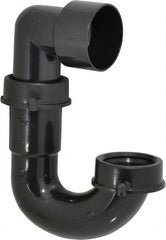 Federal Process - 1-1/2 Outside Diameter, Sink trap with Solvent Weld Outlet - Black, ABS - Americas Tooling