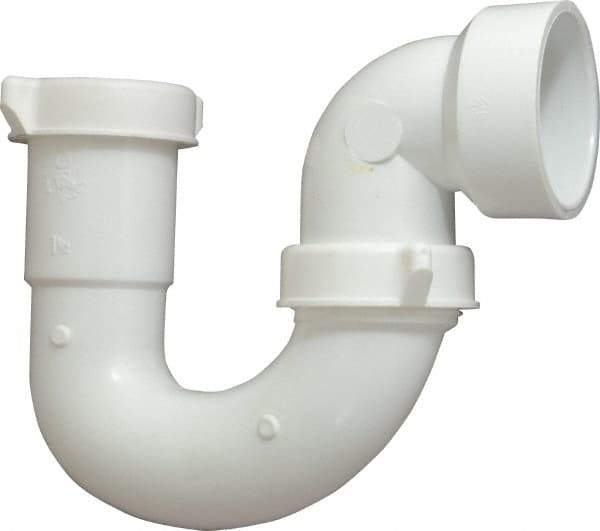 Federal Process - 1-1/2 Outside Diameter, Sink trap with Solvent Weld Outlet - White, PVC - Americas Tooling