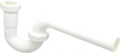 Federal Process - 1-1/4 Outside Diameter, P Trap with Wall Pipe - White, PVC - Americas Tooling