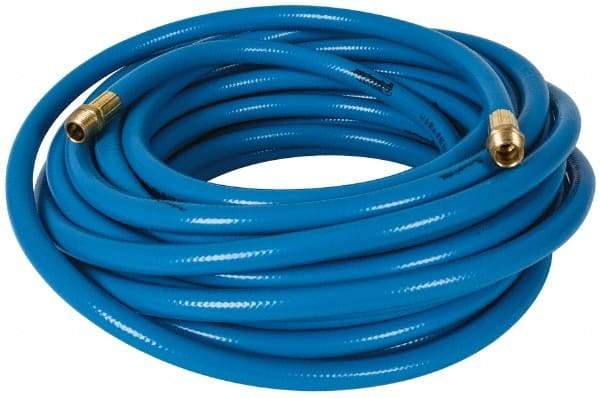 PRO-SOURCE - 1/2" ID x 3/4" OD 100' Long Multipurpose Air Hose - MNPT x MNPT Ends, 300 Working psi, 23 to 150°F, 1/2" Fitting, Blue - Americas Tooling