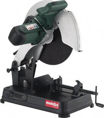 Metabo - 14" Blade Diam, 1" Arbor Hole, Miter Chop Chop & Cutoff Saw - 4,100 RPM, 110 Volts - Americas Tooling