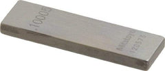 Mitutoyo - 0.10005" Rectangular Steel Gage Block - Accuracy Grade 0, Includes Certificate of Inspection - Americas Tooling