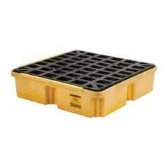 Eagle - 15 Gal Sump, 2,000 Lb Capacity, 1 Drum, Polyethylene Platform - 26" Long x 26" Wide x 6-1/2" High - Americas Tooling