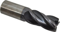 Corner Chamfer End Mill: 1″ Dia, 2″ LOC, 4 Flute, 0.025″ Chamfer Width, Solid Carbide 4″ OAL, 1″ Shank Dia, AlTiN Coated, Centercutting