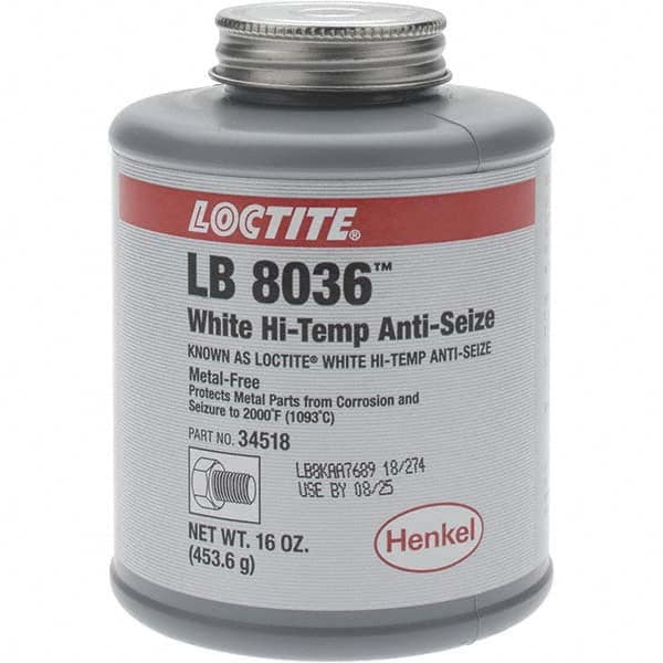 Loctite - 16 oz Brush Top High Temperature Anti-Seize Lubricant - Graphite, 2,000°F - Americas Tooling