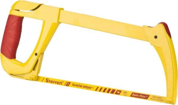 Starrett - 12" Hacksaw Frame - 4-3/8" Throat Depth, Rubber Covered D-Style Handle - Americas Tooling