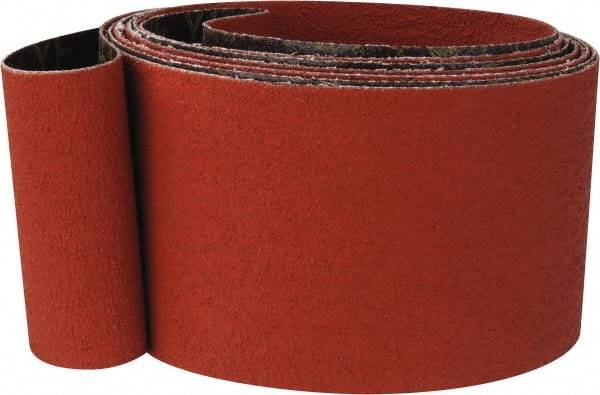 3M - 3" Wide x 132" OAL, 60 Grit, Ceramic Abrasive Belt - Ceramic, Medium, Coated, YF Weighted Cloth Backing, Wet/Dry, Series 777F - Americas Tooling