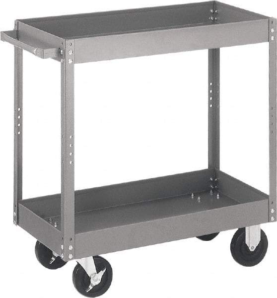 Quantum Storage - 500 Lb Capacity, 36" Wide x 24" Long x 32" High Standard Utility Cart - 3 Shelf, Steel - Americas Tooling