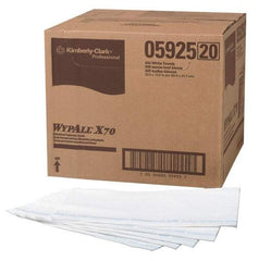 WypAll - 1/4 Fold Food Service Wipes - Box, 23-1/2" x 12-1/2" Sheet Size, Blue & White - Americas Tooling