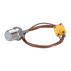 Thermo Electric - 0 to 221°F, K Pipe Plug, Thermocouple Probe - 5 Ft. Cable Length, Mini Connector, 10 Sec Response Time - Americas Tooling