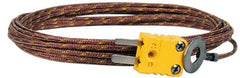 Thermo Electric - 0 to 900°F, K Surface, Thermocouple Probe - 25 Ft. Cable Length, Mini Connector, 15 Sec Response Time - Americas Tooling