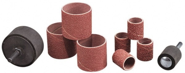 80 Grit Aluminum Oxide Coated Spiral Band 3/8″ Diam x 6″ Wide, Medium Grade