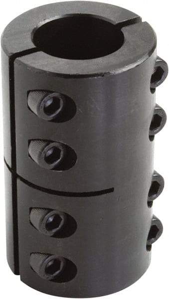 Climax Metal Products - 9mm Inside x 24mm Outside Diam, Two Piece Rigid Coupling without Keyway - 35mm Long - Americas Tooling