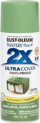 Rust-Oleum - Leafy Green, Satin, Enamel Spray Paint - 8 Sq Ft per Can, 12 oz Container, Use on Multipurpose - Americas Tooling