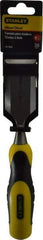 Stanley - 9" OAL x 1-1/2" Blade Width Wood Chisel - 1-1/2" Tip, Polypropylene Handle - Americas Tooling