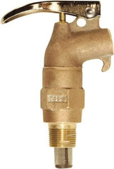 Justrite - 3/4" NPT Brass Rigid Drum Faucet - FM Approved, Internal Arrester, Self Closing - Americas Tooling