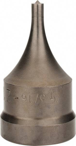 Cleveland Steel Tool - 9/32 Inch Diameter Round Ironworker Punch - 1 Inch Body Diameter, 1-3/16 Inch Head Diameter, 2-7/16 Inch Overall Length - Americas Tooling