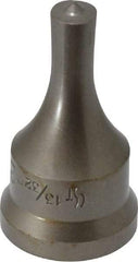 Cleveland Steel Tool - 13/32 Inch Diameter Round Ironworker Punch - 1-1/16 Inch Body Diameter, 1.24 Inch Head Diameter, 2-3/16 Inch Overall Length - Americas Tooling